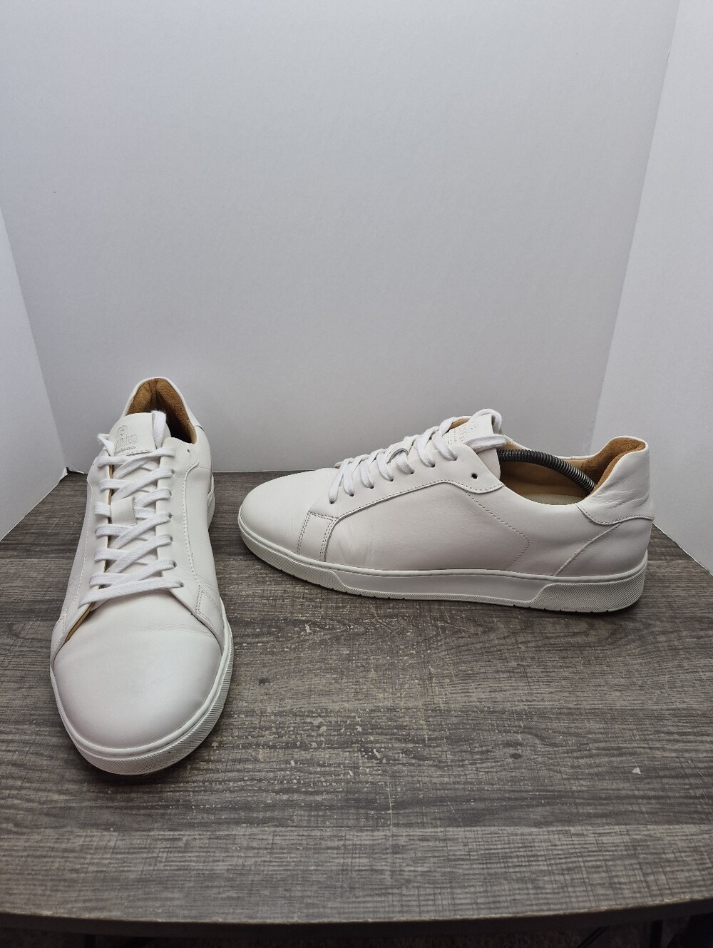 Bared Footwear Bohrium Mens 11 US 45 EU White Leather Sneakers Made in Portugal
